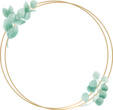 Watercolor Leaf Frame